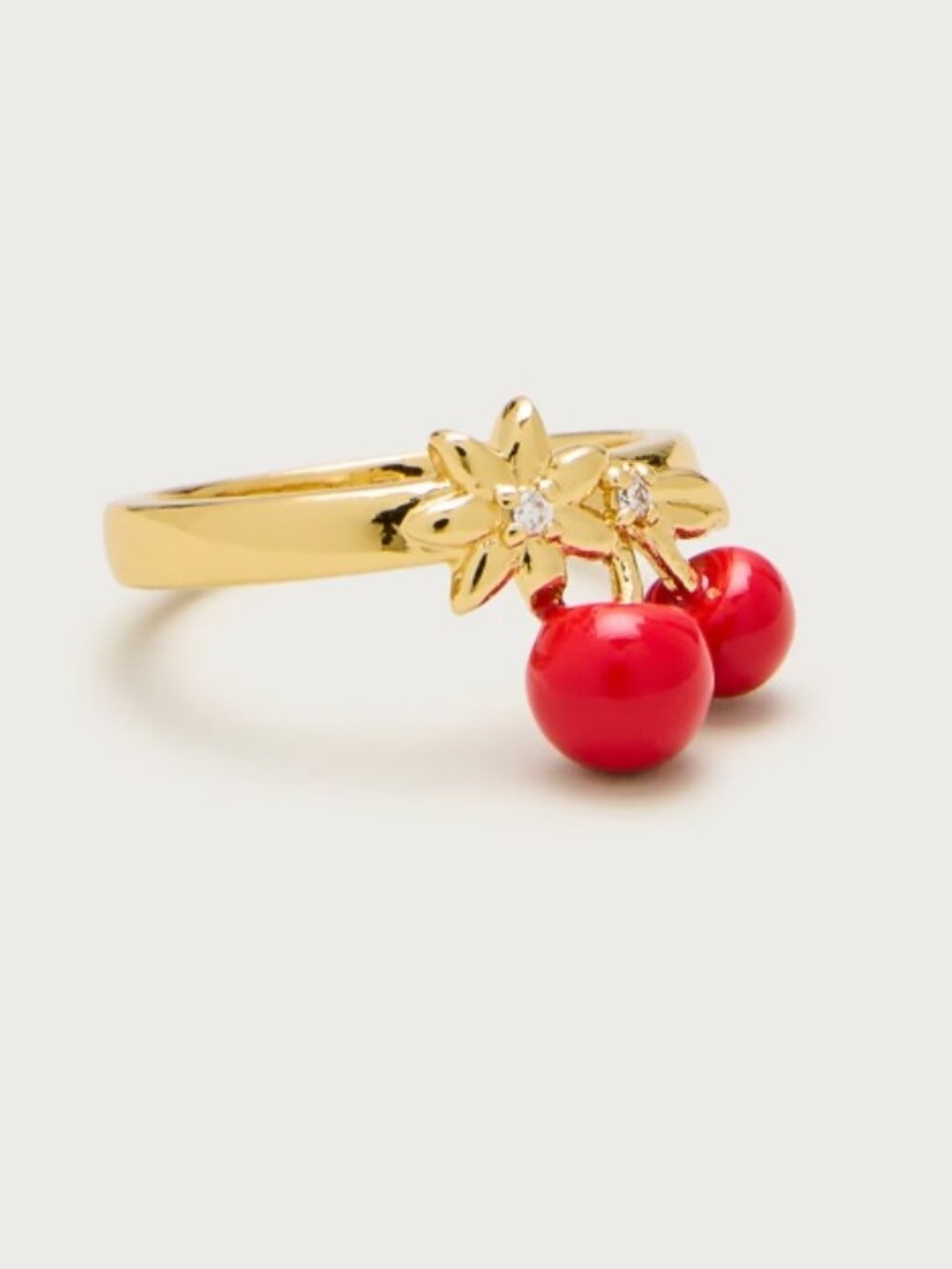 J. Crew Cherry Charm Ring NEW
